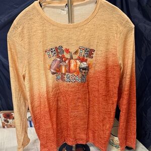 Orange Gradient Fall Sweatshirt